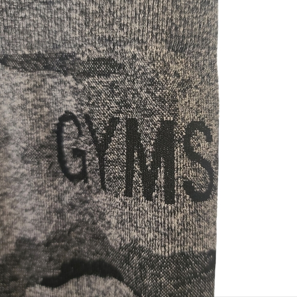 Gymshark Camo Seamless Leggings Mid Rise Gray Black Stretch Women Size Medium - Picture 6 of 7